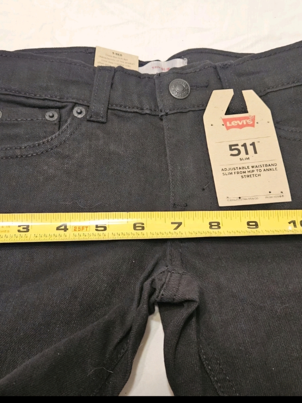 Levi's Kids 511 5 Slim Jeans in Black Hip To Ankle Stretch Brand New - Picture 6 of 10